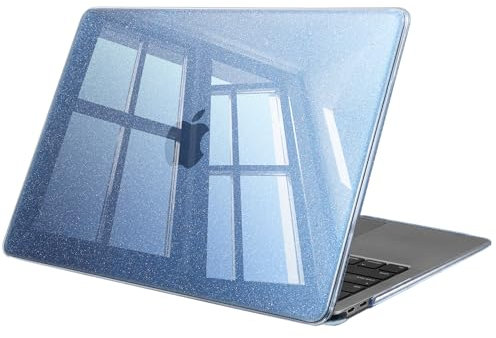 Fintie Hülle kompatibel mit MacBook Air 13 (2018-2020 Version) A2337(M1)/A2179/A1932, Ultradünne Hartschale Schutzhülle Snap Case, Perlblau