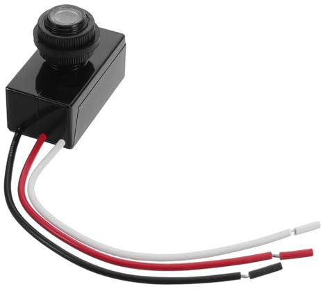 Homoyoyo Außenlichtschalter Mit Lichtsteuerung 12-48 v Dc Fotozellen Sensor Für Straßen Und Gartenbeleuchtung Automatischer Dämmerungsschalter Mit Überlastschutz