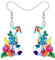 BAMAY Acrylic Funny Vacation Beach Earrings for Women Hawaiian Summer Jewellery Beachy Gifts Crab Coconut Palm Tree Ocean Charms (Rainbow)