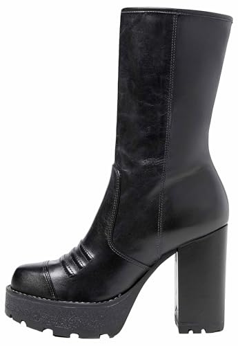 Cinq à Sept Women's Platform Mid Calf Boot, Black, 7.5 UK