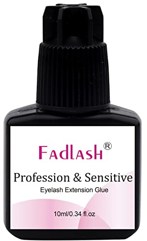FADLASH 10 ml Colla per Extension Ciglia, Basta 0,5 a 1 secondo, Colla Rapida e Sensibile per Ciglia Finte One to One, Cluster Lashs, DIY a Casa o Salone