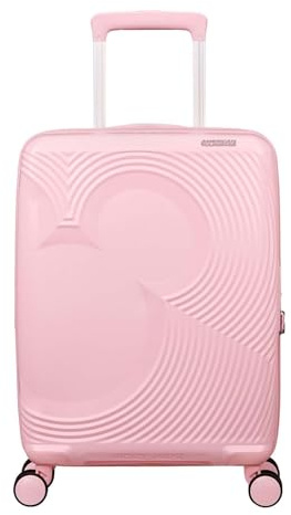 American Tourister Mickey Magic - Valise Cabine 55 x 40 x 20/23 cm - Valise Rigide pour Ryanair, EasyJet & la Plupart des compagnies aériennes, 37/44 L, Rose (Mickey Pastel Pink)