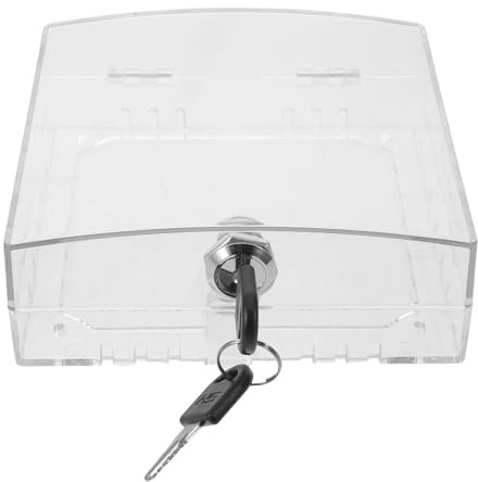 DIYEAH Thermostat Lock Box - Acrylic Thermostat Cover - Wall Mounted Cover/Housing with Key & Lock for Home Offices Easy Installation