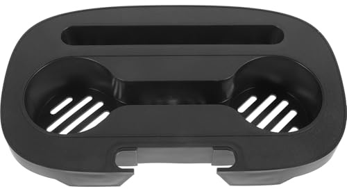MAGICLULU Portavasos para Sillón de Plástico Negro Multifuncional, Bandeja Plegable para Bebidas y Tazas, Soporte Mayoría de Sillas, Adecuado para Uso Diario y Camping