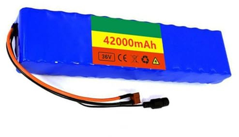 36V Batterie De Vélo Électrique 42AH Batterie De Remplacement pour Trottinette Électrique 10S3P Haute Puissance Batteries avec 42V 2A Chargeur XT90