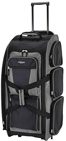 Travelers Club Xpedition Sac de Sport Vertical à roulettes Multi-Poches, 75 cm, Gris Anthracite