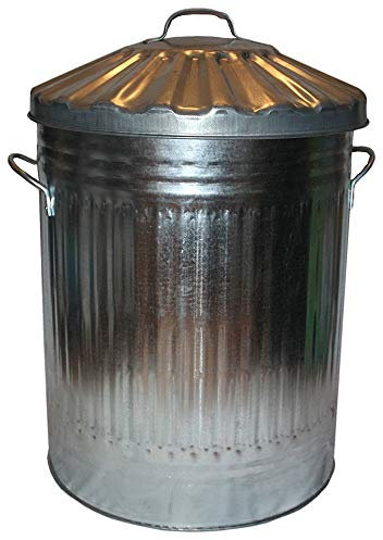 New Small Medium Large 15L 30L 40L 45L 60L 90L 110L Litre Metal Galvanised Home Garden Bin Leaves Paper Wood Rubbish Dustbin Made in U. K. (60 Litre)
