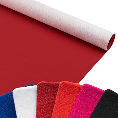 Primaflor Event-Teppich Meterware Salsa - 1,00m x 2,00m, Bordeaux Rot, Viele Farben, Rutschfester Gangläufer, Schwer Entflammbarer Hochzeits-Läufer, B1 Messeteppich