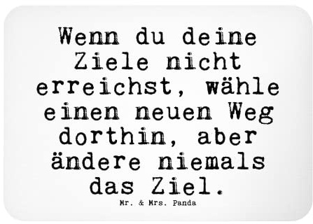 Mr. & Mrs. Panda Magnet Wenn du Deine Ziele... - Geschenk, Notiz Magnet, Zitate, Weisheiten, lustige Sprüche, Spruch Sprüche Weisheiten Zitate Lustig