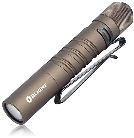 OLIGHT I3T Mini LED Taschenlampe 180 Lumen 60m Reichweite, kleine Lampe mit Endkappenschalter, Wasserdicht IPX8, AAA Batterie, für Camping, Jagd, Outdoor und Notfall (Desert Tan)