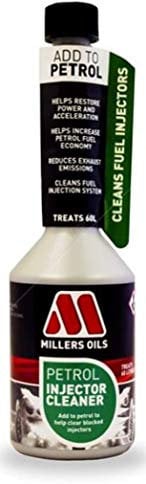 Millers Oils Petrol Injector Cleaner, Fuel Additive Treatment, 250ml