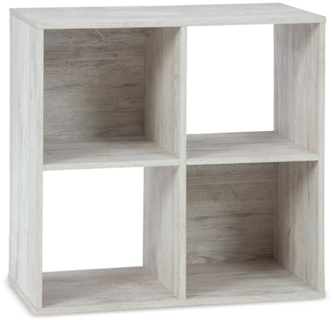 Signature Design by Ashley 4 Cube Storage Organizer, 24 in, Whitewash