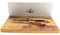 Palatina Werkstatt ® Forge de Laguiole - Set de regalo (1 cuchillo para carne y 1 tenedor de acero inoxidable satinado, madera de roble de barril, 30 x 18 cm)
