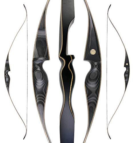 Jackalope Recurvebogen Obsidian One Piece 62 Zoll 20-50 lbs Rechtshand (45 lbs)