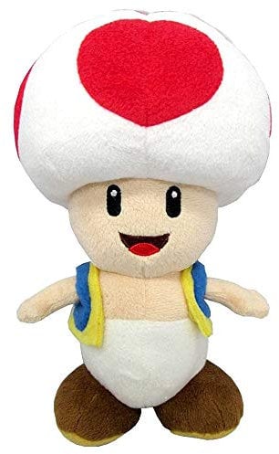 Super Mario AC04 Toad Mario Sanei Offiziell lizenzierter Plüsch, Mehrfarbig
