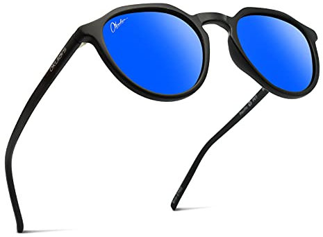 Okulars® Eco Pacific - Occhiali da Sole Uomo e Donna - Filtri UV400 - PET Riciclato (Blue Mirror)