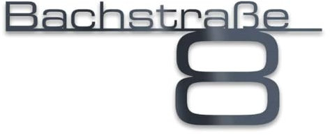 Metzler Hausnummer Anthrazit, individueller Schriftzug Edelstahl, Hausnummernschild, Straßenschild, Wunschstraßenname und Hausnummer, RAL7016, Rostfrei & Wetterfest, Made in Germany, Länge: 1200 mm