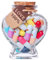 HYOUCHANG Capsule Letters Message in A Bottle - Love Pills - The Love Gifts for Boyfriend and Girlfriend (Heart-shaped Mixed Color 50)