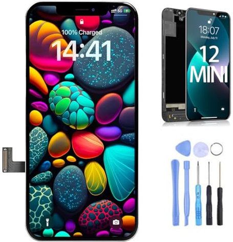 Globalstock Ecran LCD + Vitre Tactile TFT pour iPhone 12 Mini + Outils