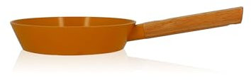 OGO LIVING - POÊLE ECTOR 20CM EN ALUMINIUM JAUNE AVEC MANCHE EN BOIS - 7930273 - Tous feux dont induction