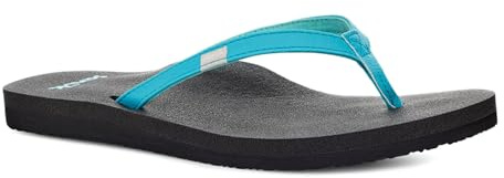 Sanuk Damen Yoga Joy Flipflop, Blau-Scuba Blue, 42 EU