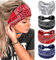 Stirnband Damen Breite Elastische Weiche Boho Haarbänder Leopard Print Haarschmuck Yoga Sport Haarband Mehrfarbig Haarreifen Damen