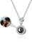Personalisierte Kette mit Bild im Stein Benutzerdefinierte Foto Projektion Halskette Ich Liebe Dich Halskette 100 Sprachen Diamantkreis Anhänger Schmuck Geschenke für Frauen Ehefrau Mutter Freundin