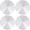 Housoutil Disco Circular de Aluminio para Mesa de Cristal 4 Uds. Parachoques de Mesa de Cristal Espaciadores Adaptadores Accesorios de Hardware para Mesa de Cristal Rosca M8 de 60Mm de