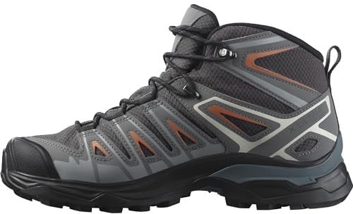 Salomon X Ultra Pioneer Mid Gore-Tex Damen Wasserdichte Wanderschuhe, Alle Wetterbedingungen, Sicherer Fußhalt, Stabil und gedämpft, Magnet, 43 1/3