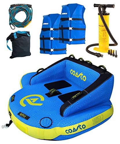 Brunelli COASTO Boxer 2 Personen Towable Boot Tube inkl. Funtube Leine Pumpe & Westen