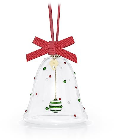 Swarovski Holiday Cheers Dulcis Glocken-Ornament, mehrfarbige Kristalle, hängende Dekoration, Teil der Swarovski Holiday Cheers Kollektion