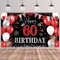 60.Geburtstag Banner Rot Schwarz,BTZO 60.Geburtstagsbanner,Deko 60 Geburtstag Dekoration Banner Hintergrund für 60 Frauen und Männer Geburtstagsfeier Deko