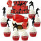 Guoguonb 3 Sätze Boxen Tortendekorationen Happy Birthday Cake Topper Boxer Handschuhe Cupcake für Sport Themen Kindergeburtstag Party Dekoration