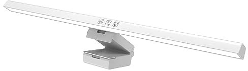 ViaGasaFamido Computer Monitor Light Bar Screen Light Bar Led Task Lamp Adjustable Monitor Led Lights Desk Lamp for Home Office Gaming (White)