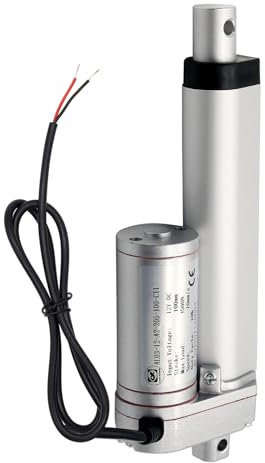 AUTTGINN 1500N 100mm Linearmotor, 12v DC Linear Actuator Motor Elektro Zylinder Schubstangenmotor für Auto,Möbel,RV,Türöffner,Industrielle Landwirtschaft, Gefäße usw (100mm)