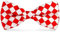 LABEL-CRAVATE marque Noeud papillon enfant déjà noué rouge et blanc, carreaux losanges, finitions main