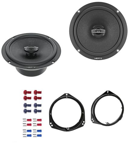 Hertz Auto Lautsprecher CX 165 16,5cm mit Einbauset passend für Opel Corsa B 1993-2008 Türen vorne 420 Watt 2 Wege Koaxial