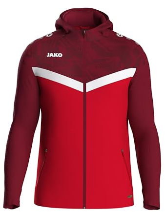 JAKO ICONIC Kapuzenjacke - Zipper Hoodie Herren, Bequeme Sweatjacke mit Keep Dry Funktion aus 100% recyceltem Polyester