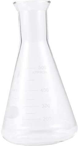 1pc Flask Erlenmeyer Wide Mouth Water Bottle Lids Equipment Beakers Bunsen Burner 1000ml Beaker Lab Jars White Outfits Set Glass Exposure Student Use Graduated Bottle