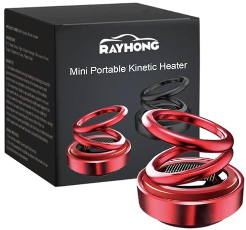 BuyB Chauffage moléculaire cinétique Portable pour Voiture, Chauffage cinétique, Mini Chauffage cinétique Portable, Chauffage à énergie Solaire, Chauffage cinétique Solaire Rotatif Automatique à
