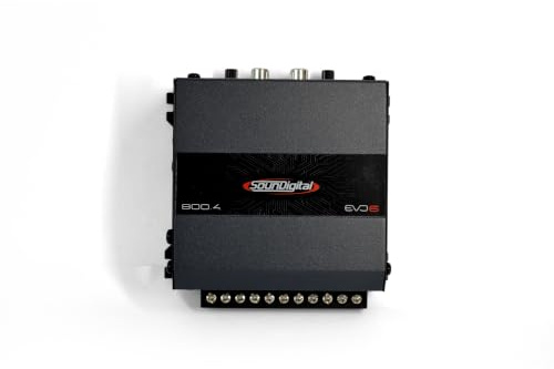SounDigital Amplificatore auto 800.4 EVO 6.0 a 4 canali | Amplificatore di potenza 800 W RMS | 4 Ohm | Filtro alto/basso Pass | Ingresso RCA | Amplificatore compatto per auto HiFi
