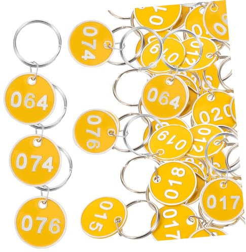 COLLBATH Aluminium Nummernschilder 1-100 Set Mit Schlüsselring Für Gepäck Schlüssel Haustier Id Tags Klassifizierungs-Etiketten