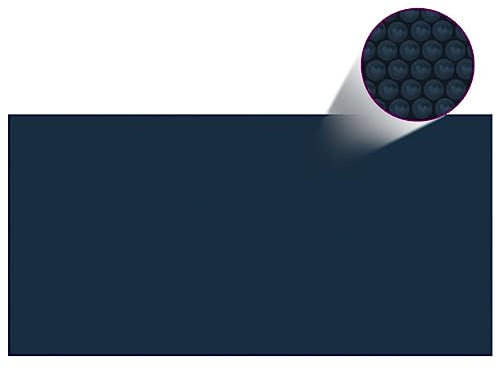 Bâche à Bulles pour Piscine, Couverture Chauffage de Piscine Bâche Solaire de Piscine Film Solaire de Piscine Flottant PE 549x274 cm Noir et Bleu
