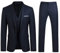 YOUTHUP Abito da Uomo 3 Pezzi Completo Eleganti in Matrimonio e Slim Fit Blazer Gilet Pantaloni, Blu Reale, L