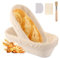 LOPYXBR 2 Stück Gärkörbchen Oval 28 cm, Gärkörbchen für Brot, Gärkorb Brot mit Bürste und Kunststoffspachtel für Professionelle und Häusliche Bäcker, Brotbacken