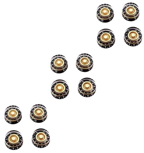VICASKY 12pcs Electric Guitar Knobs Volume and Tone Guitar Tone Knobs Set Easy Install and Comfortable Grip