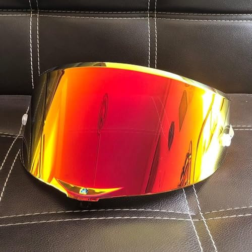SZSMHL Helmvisier, Motorrad Full Face Helm Goggles Objektiv Visier Compatible with A-G-V. PI-STA Gp rr. Corsa R Gpr R Race 2 Race 3 7 0ter Jubiläum(Orange)