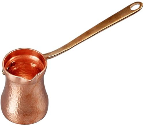 Dianzan Turkish Coffee Pot Pure Copper Milk Pot Hammered Justice Cup Portable Tea Kettle Kitchen Tea Maker Hammered Coffee Pot