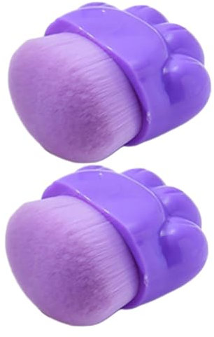 FRCOLOR 2pièces Pinceau à Blush Forme De Patte De Chat Brosse De Maquillage Portable Pour Voyage Pinceau Cosmétique Mignon Et Pratique Pour Fond De Teint Et Blush