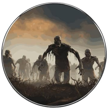 Round Magnetic Refrigerator Sticker Many Zombie Printed Whiteboard Magnets Home Decor for Office Cabinet Dishwasher Locker Kitchen